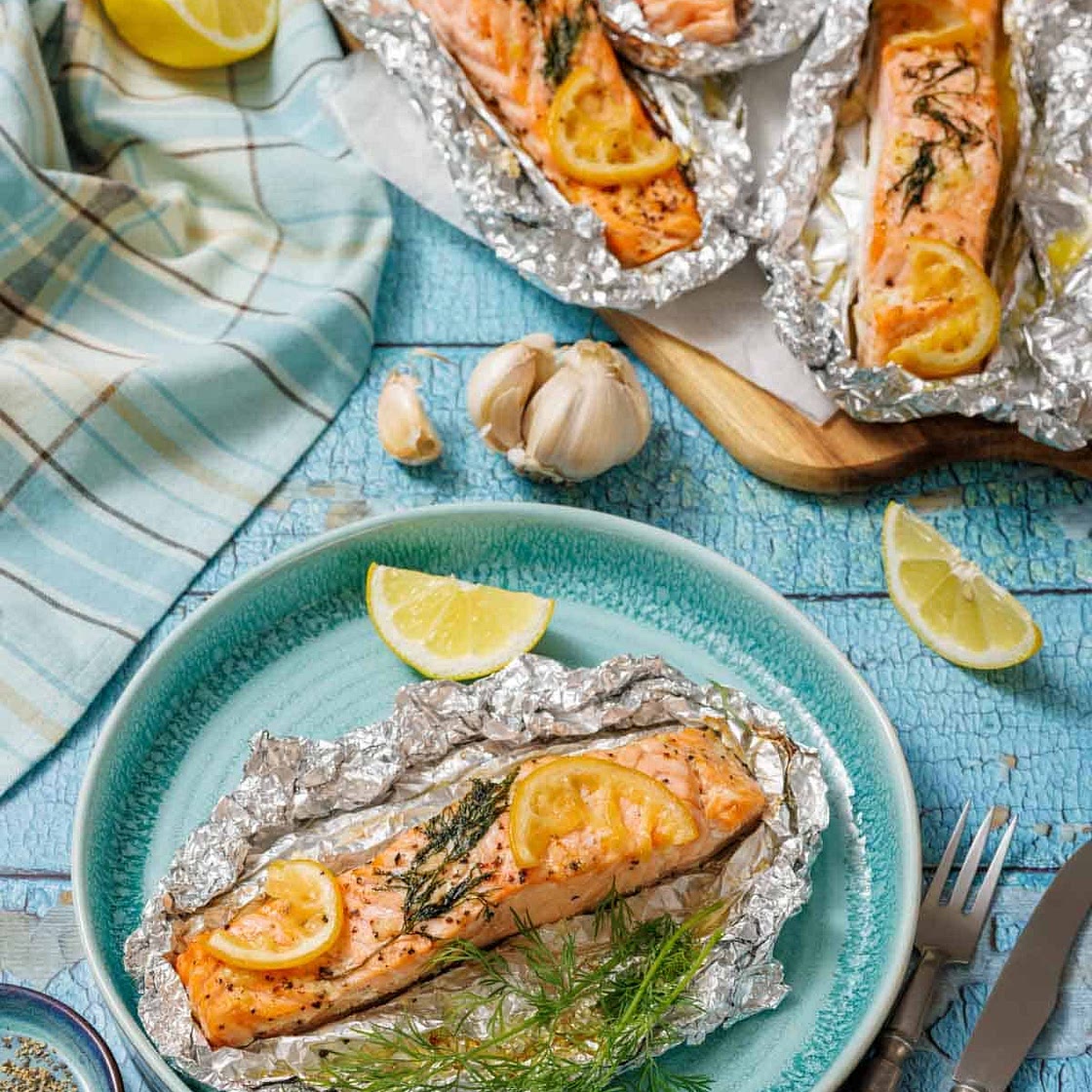 Lemon-Dill Salmon Foil Packets