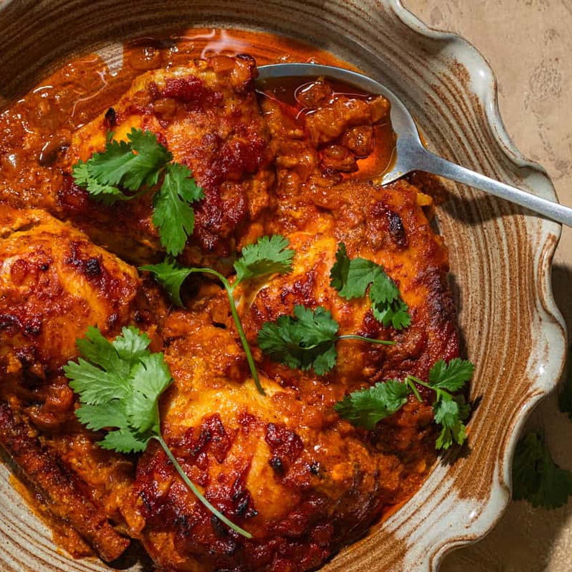 Baked Chicken Curry (Tangy & Spicy!)