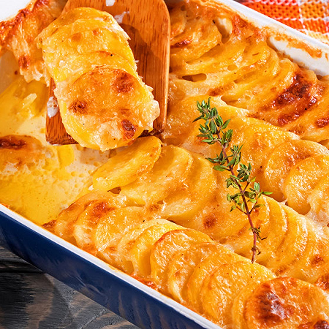 Gratin de topinambours et patates douces