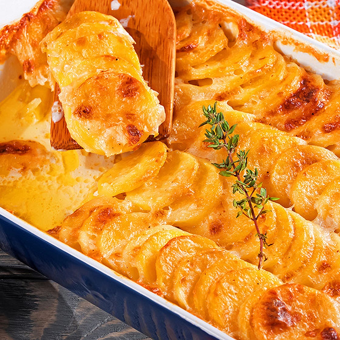 Gratin de topinambours et patates douces