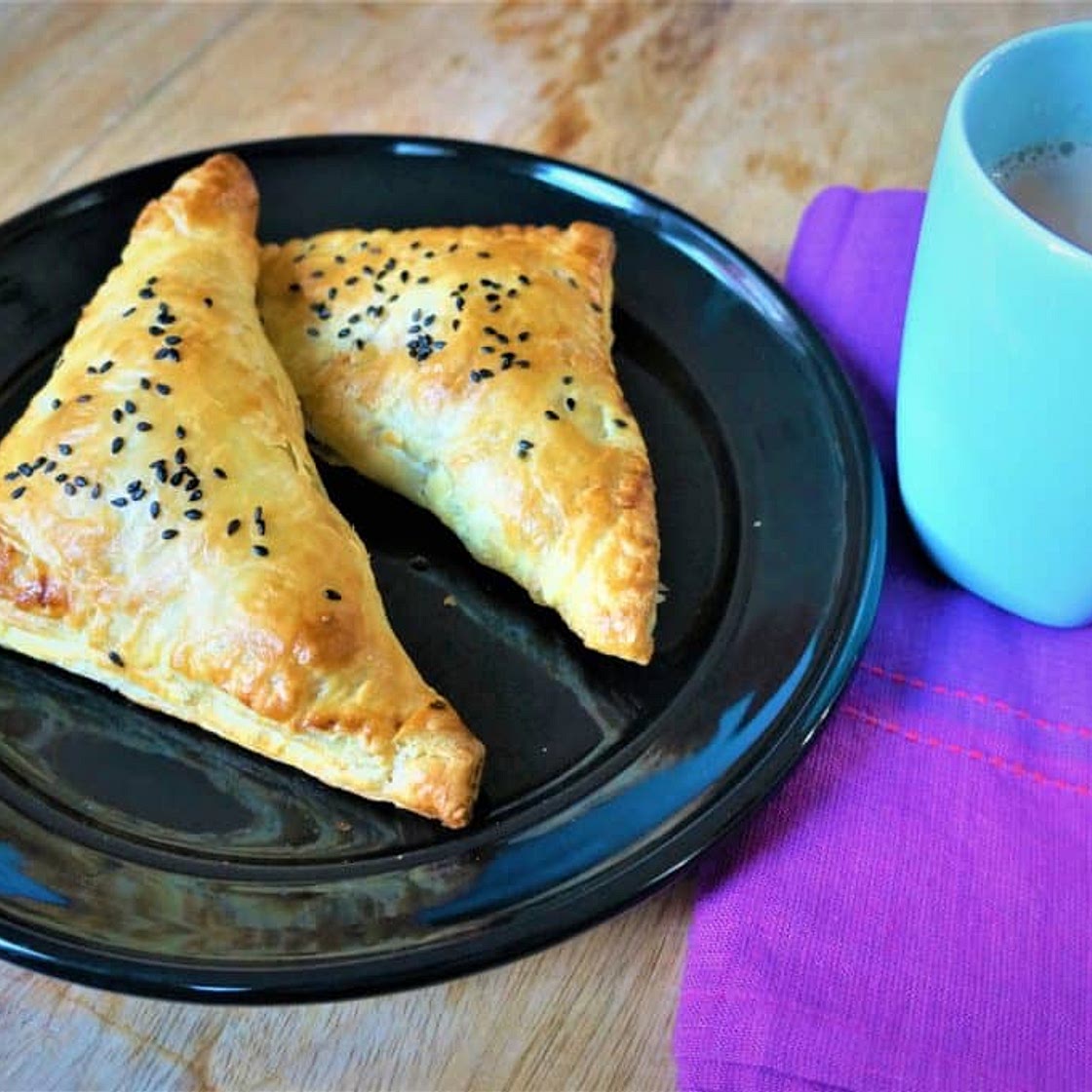 Savory Paneer Puff Pastry Turnovers - Air Fryer