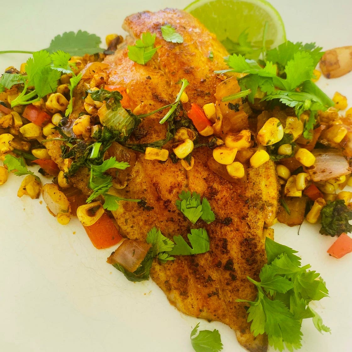 Blackstone Catfish with Corn Relish