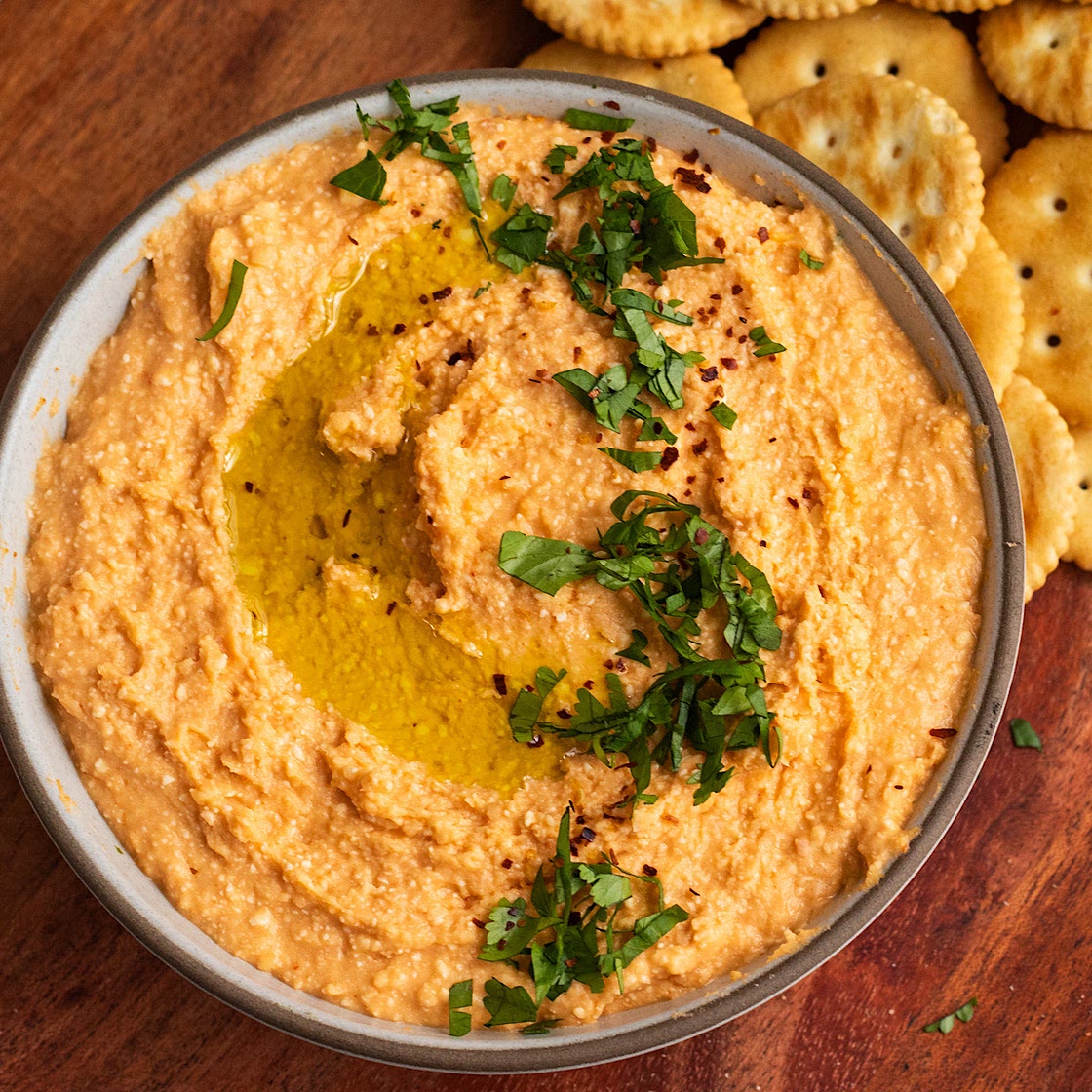 Buffalo Baked Feta White Bean Dip