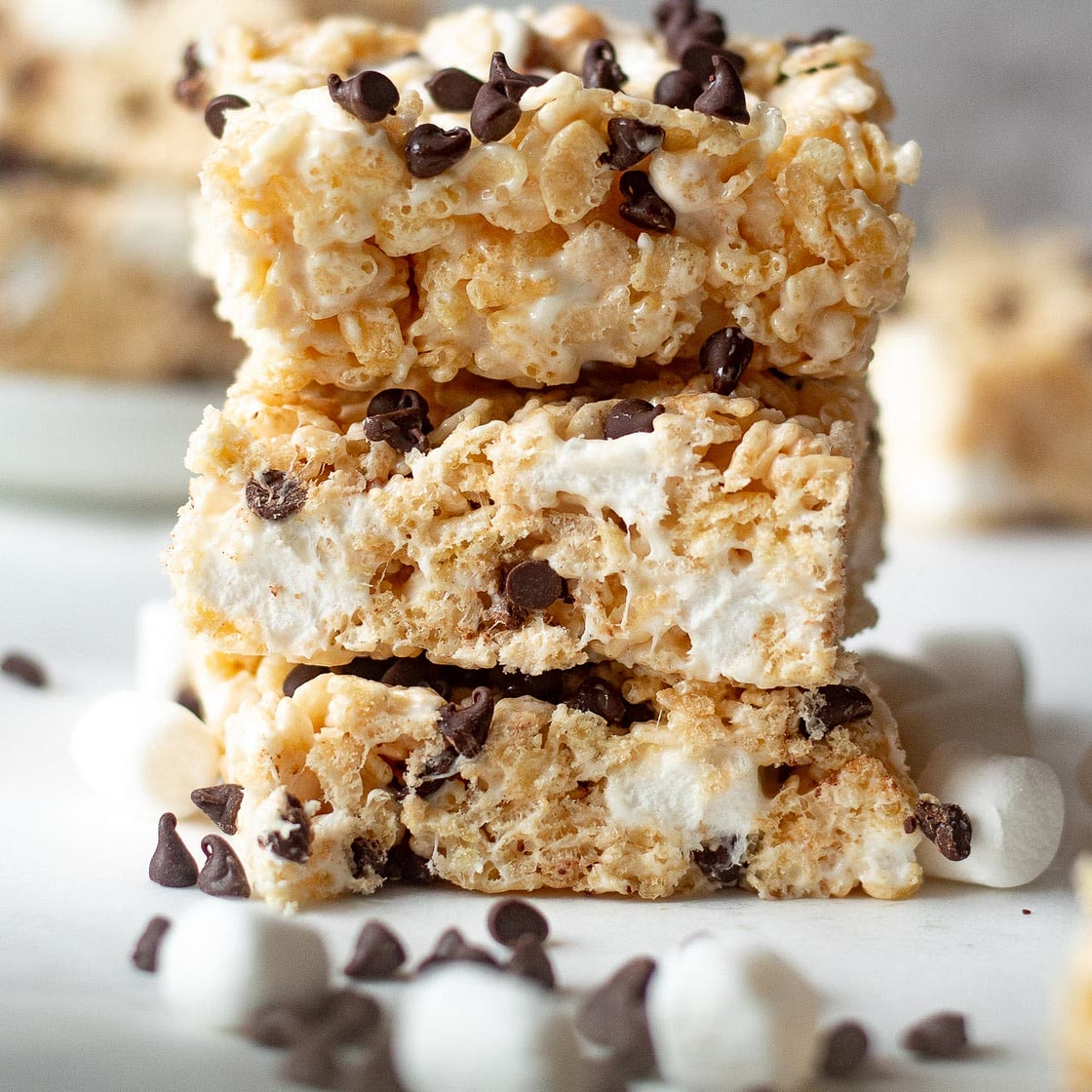 Rice Krispie Treats with Chocolate Chips