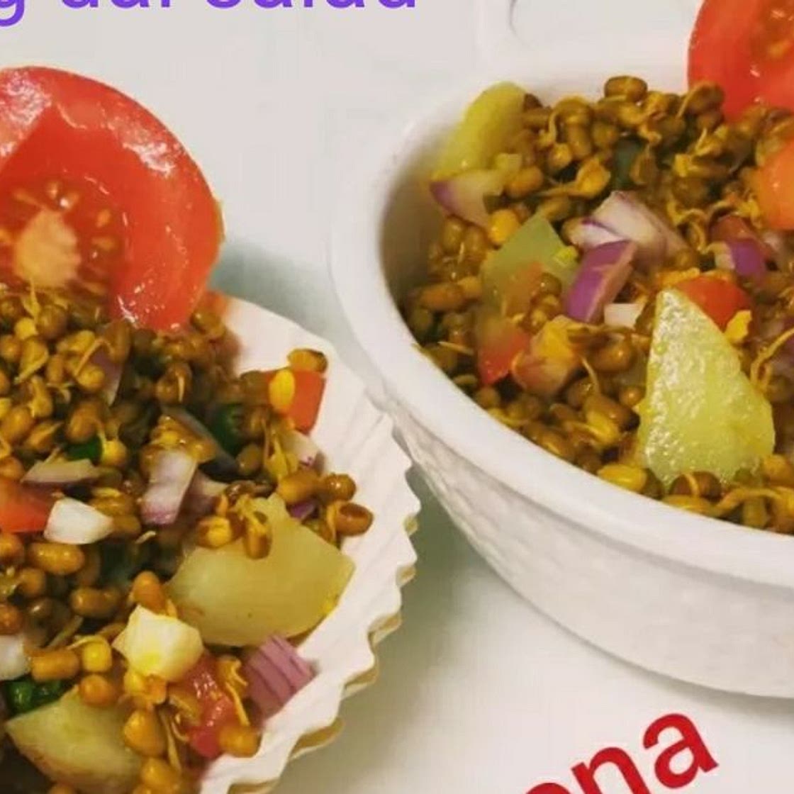 अंकुरित मूंग सलाद (Ankurit moong salad recipe in Hindi)