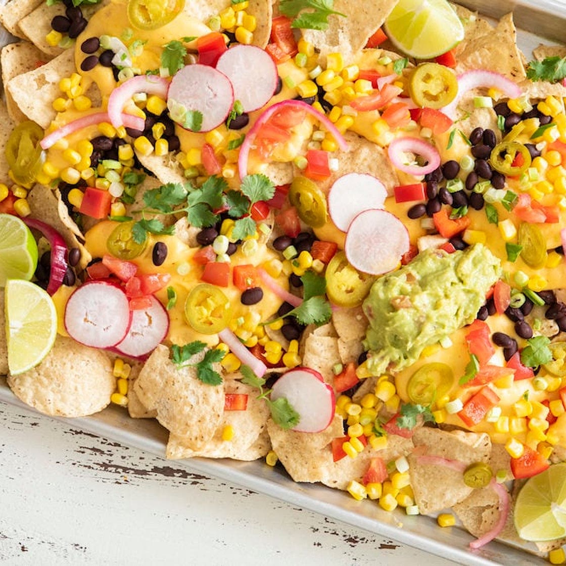 Vegetarian Sheet Pan Nachos