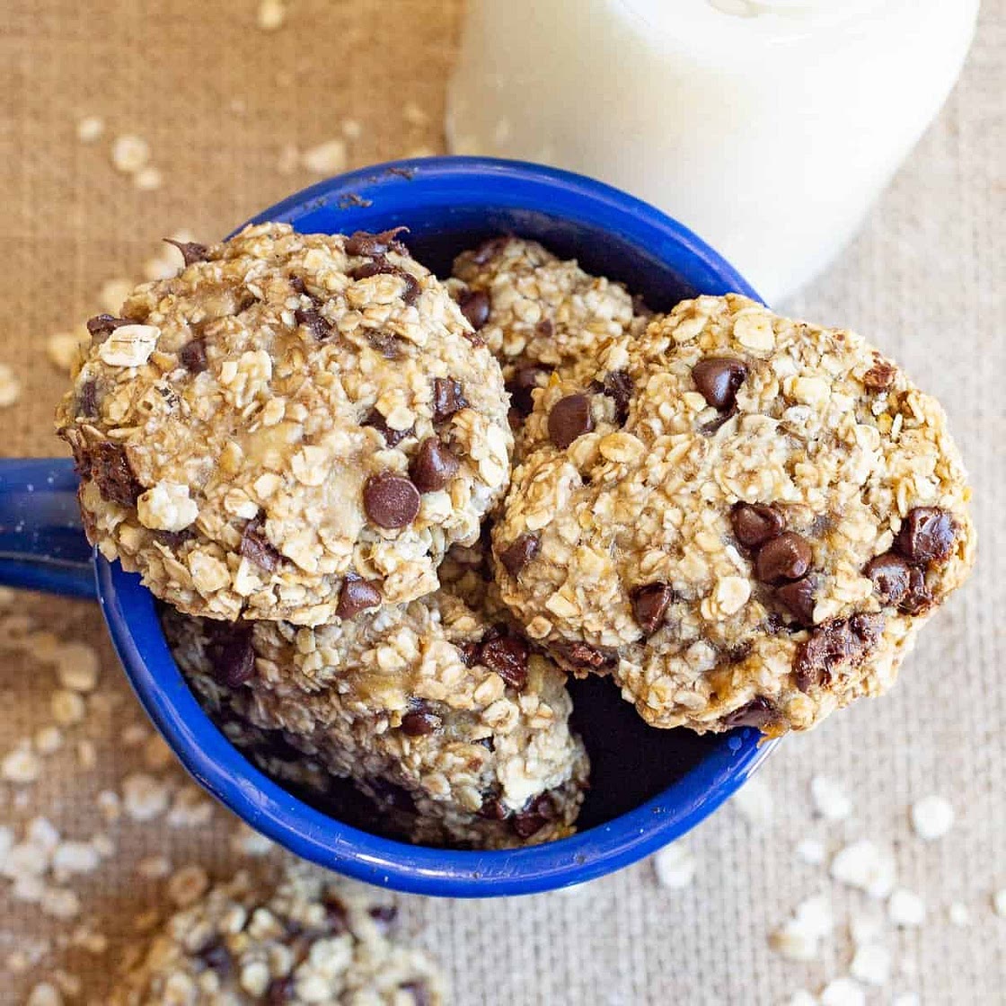 3 Ingredient Banana Oatmeal Cookies