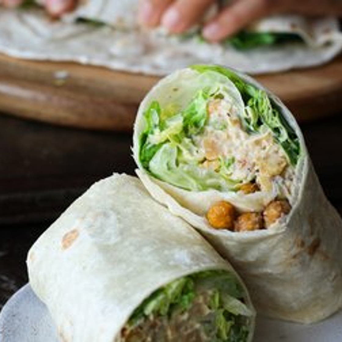 Chickpea Caesar Salad Wrap
