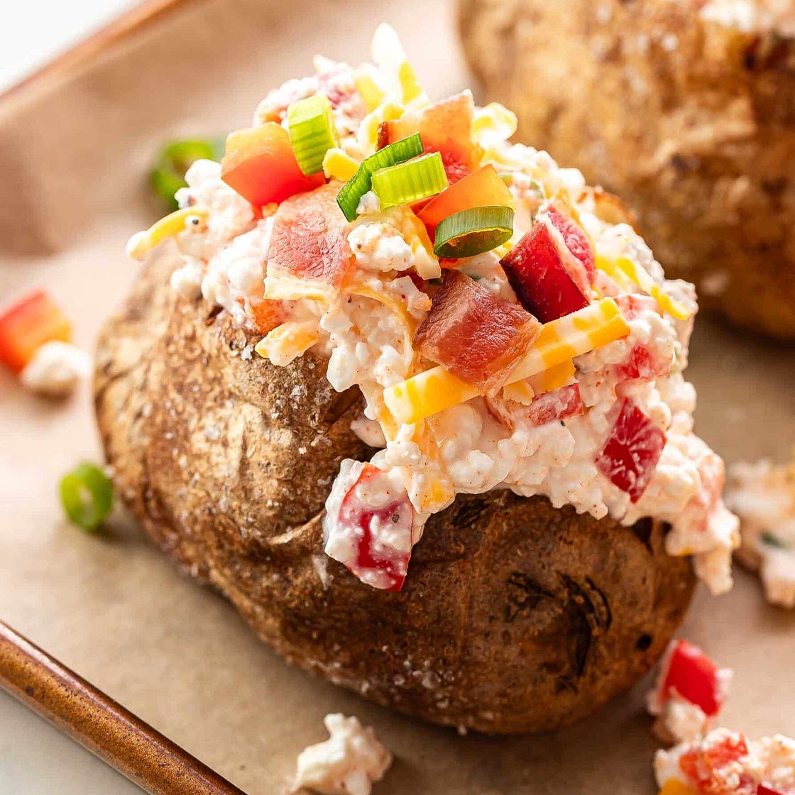 Cottage Cheese Baked Potatoes