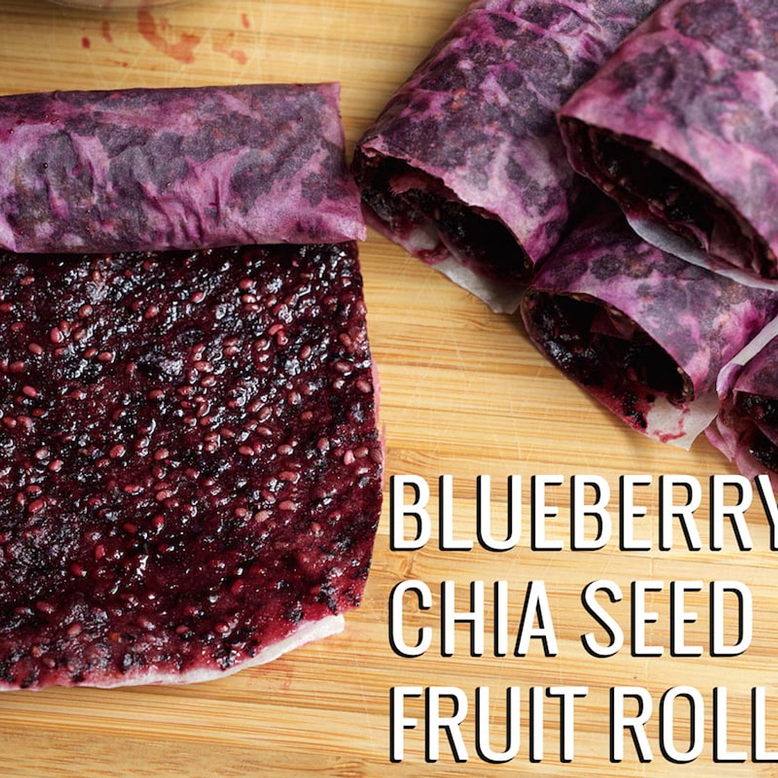 Blueberry Chia Seed Fruit Roll Ups Recipe