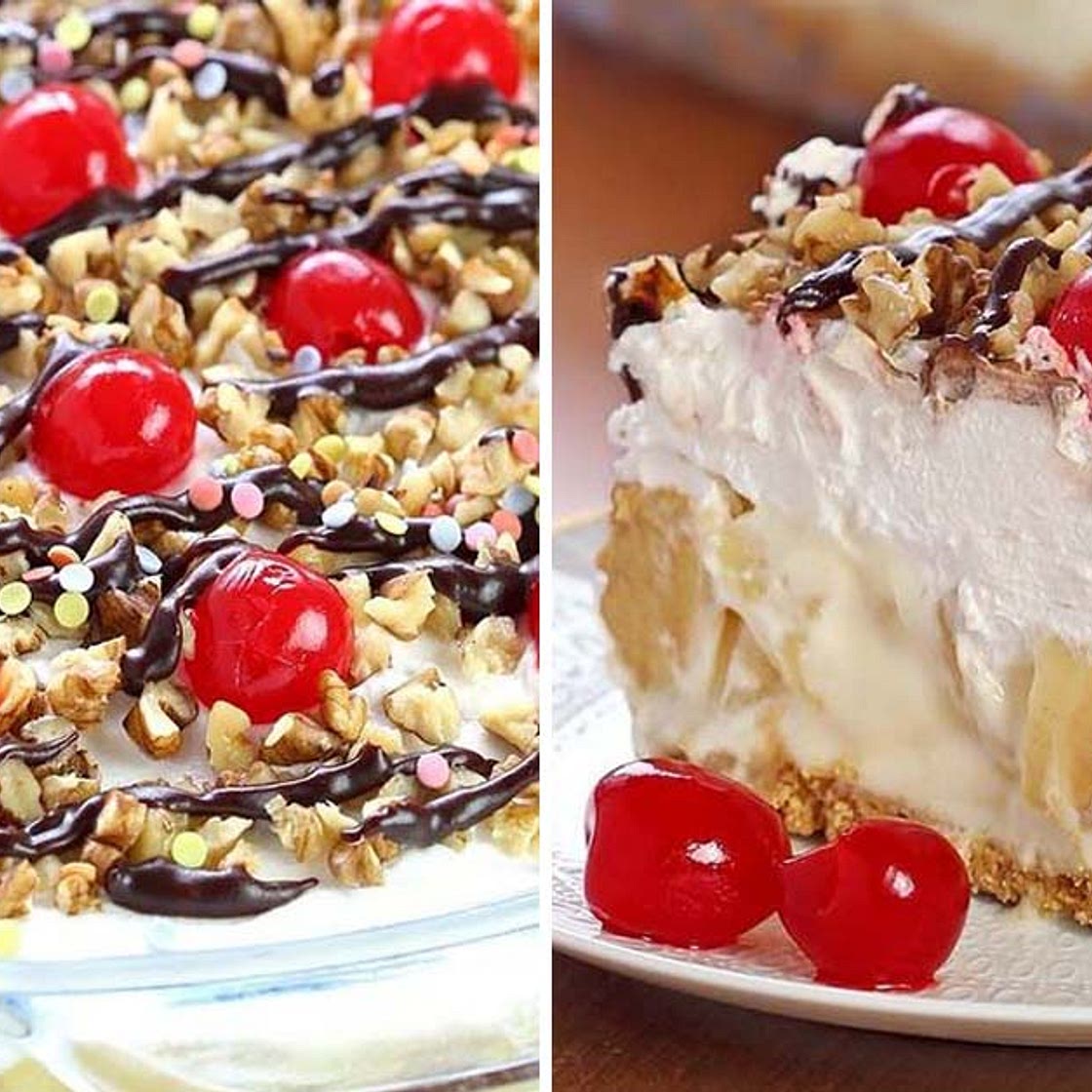 No Bake Banana Split Dessert