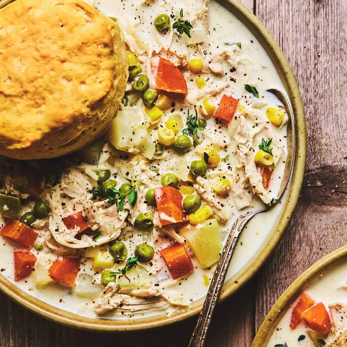Slow Cooker Chicken Pot Pie Soup