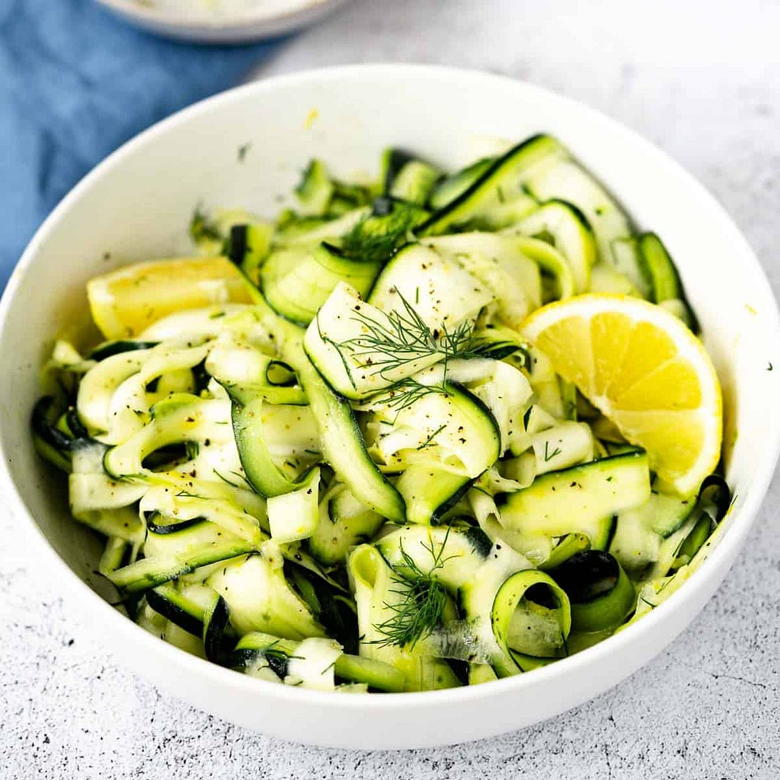 Shaved Zucchini Salad Recipe with Lemon