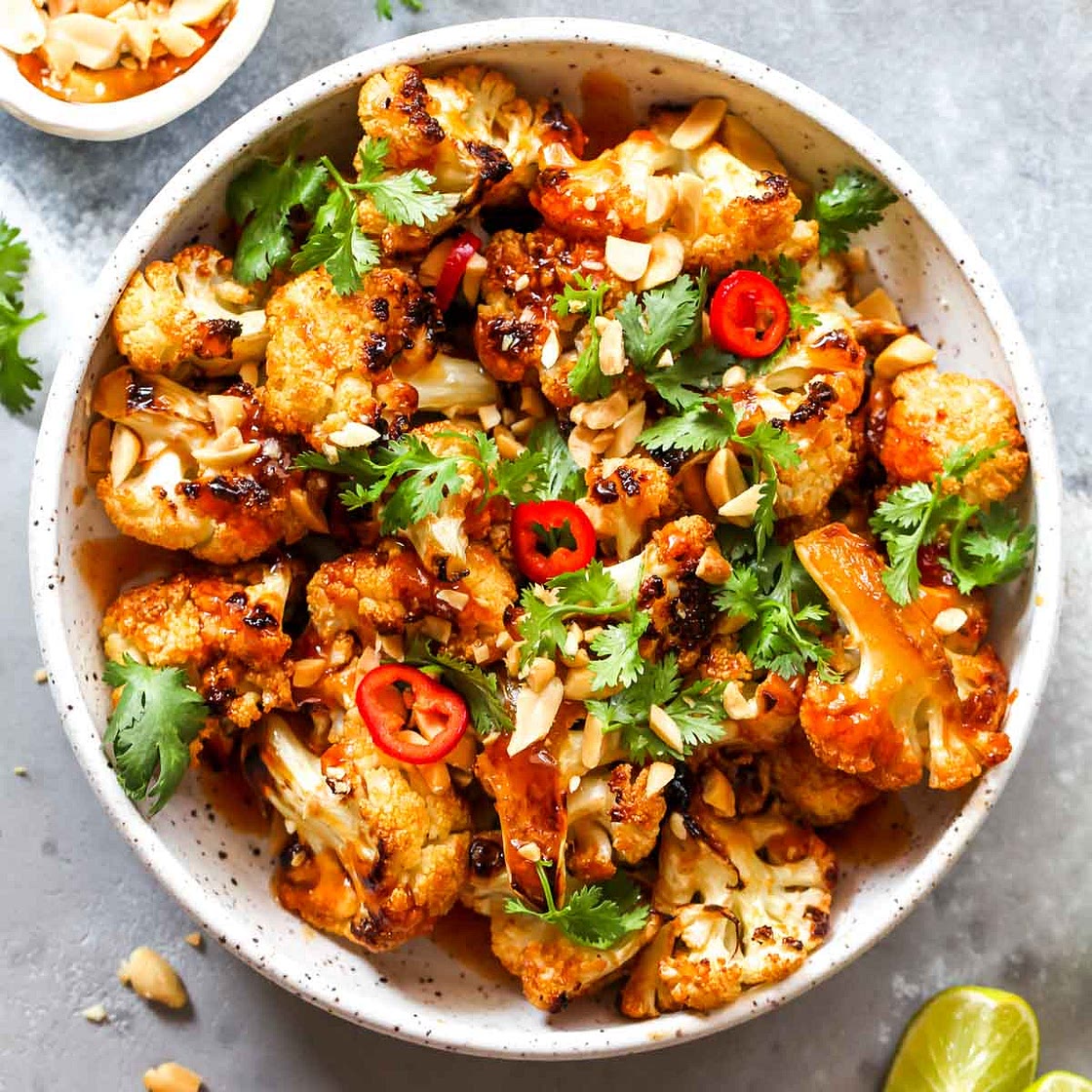 Asian BBQ Roasted Cauliflower