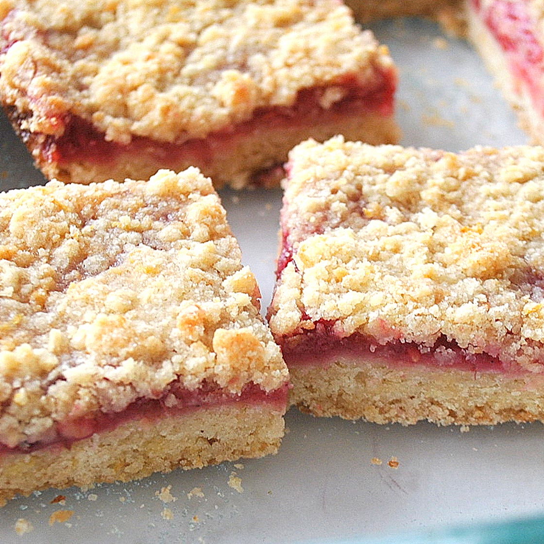 Raspberry Lemon Crumble Bars