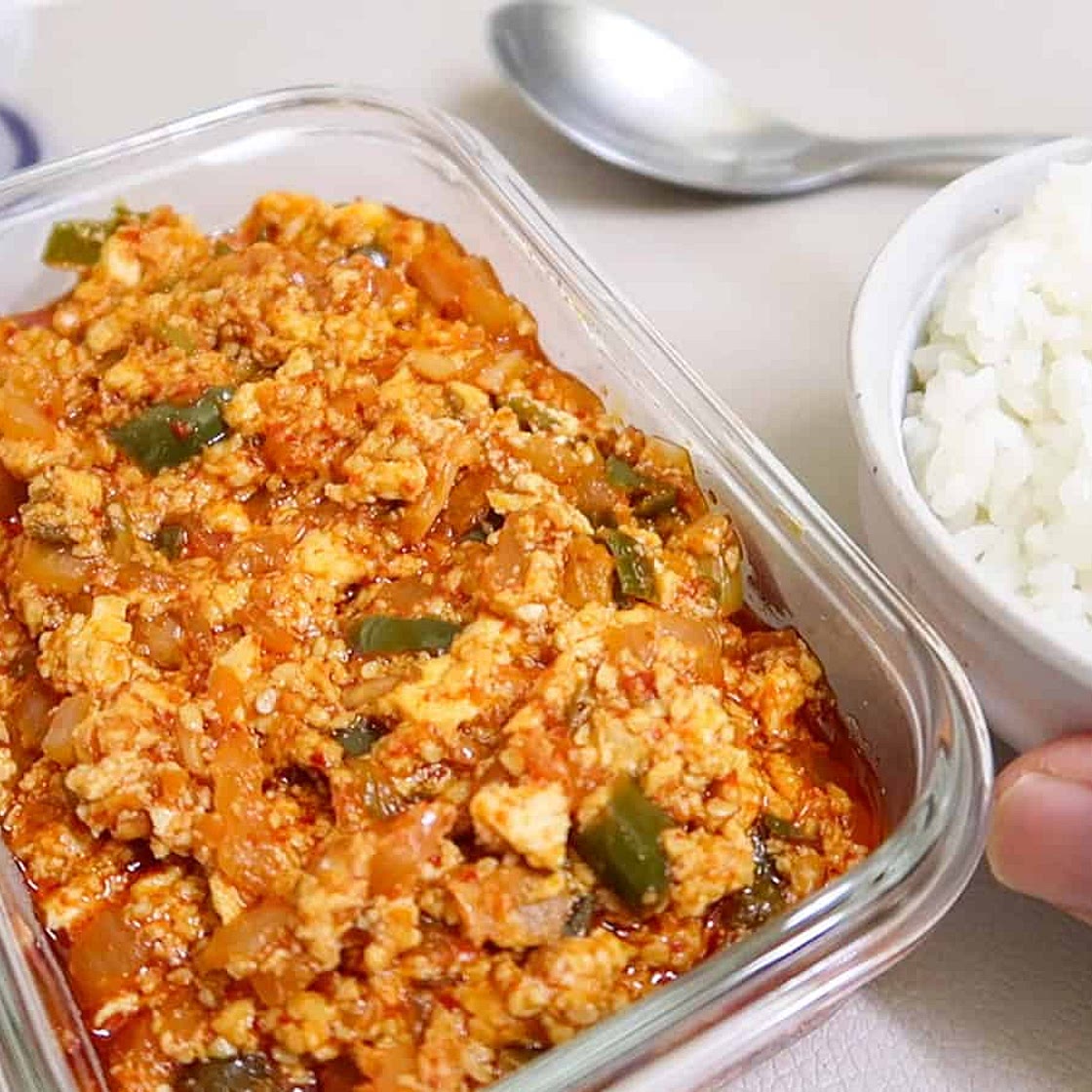 Korean Smashed Tofu - Addictive Banchan!