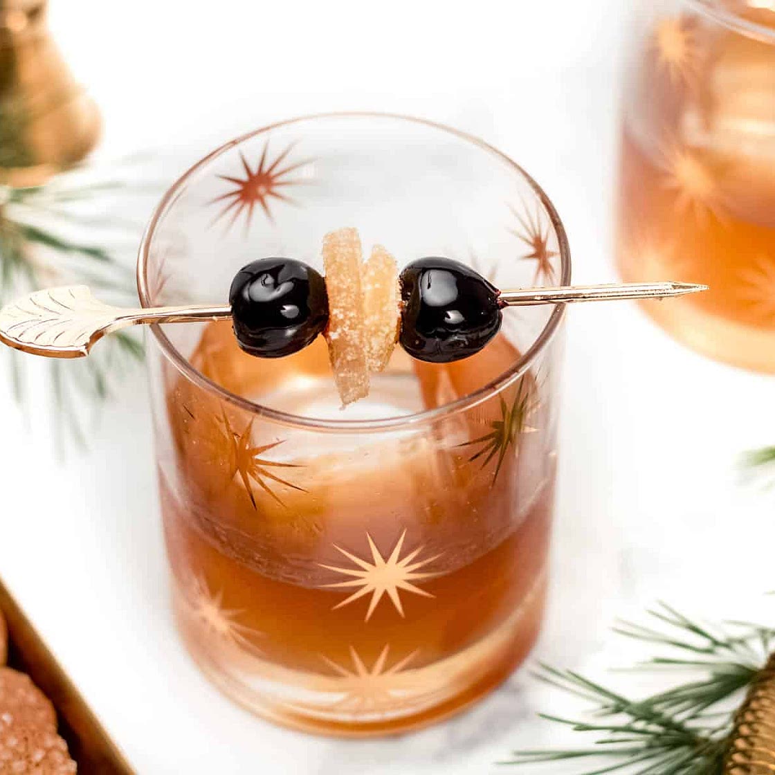 Christmas Old-Fashioned Cocktail