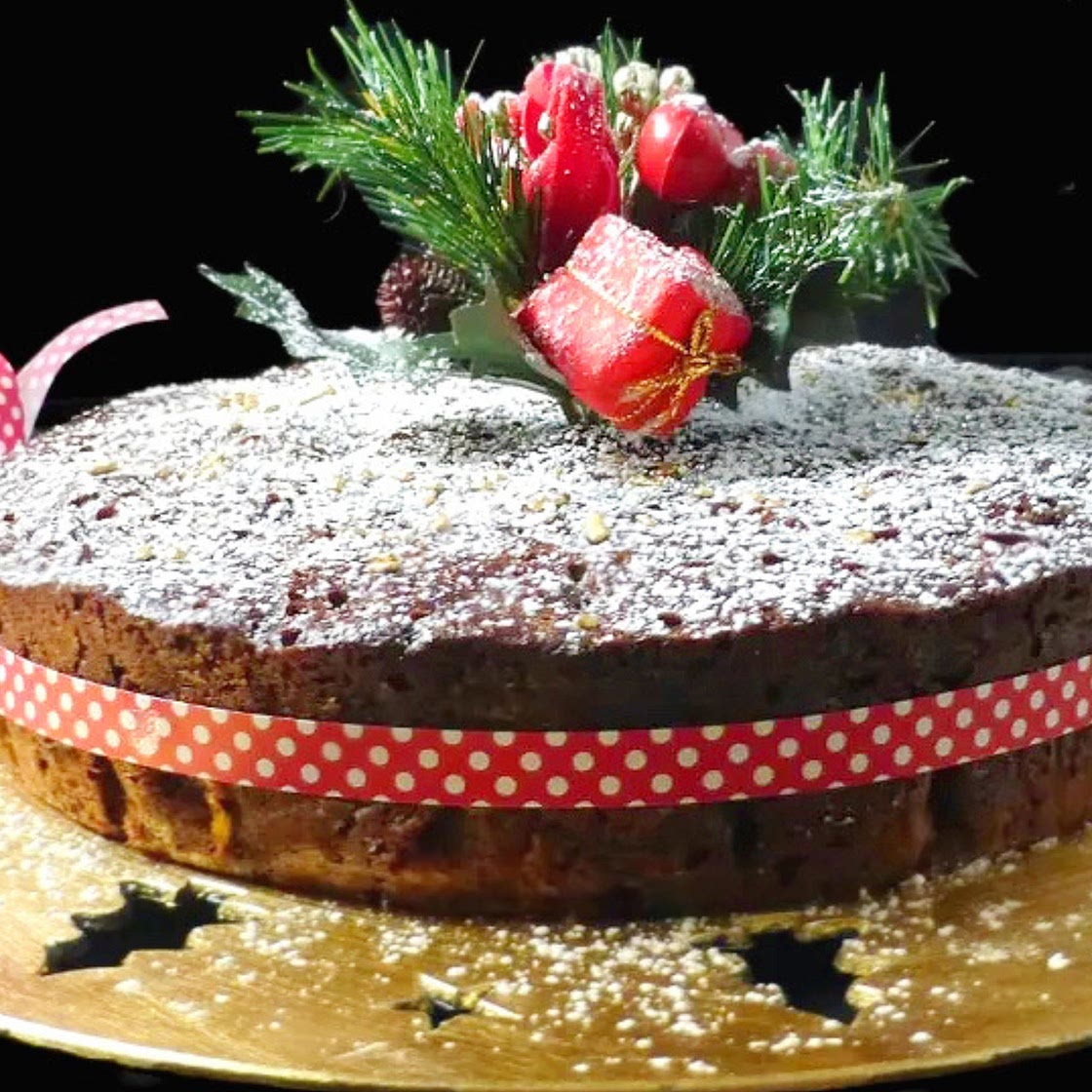 Simple Last Minute Christmas Fruit Cake (spelt, GF or regular flour)