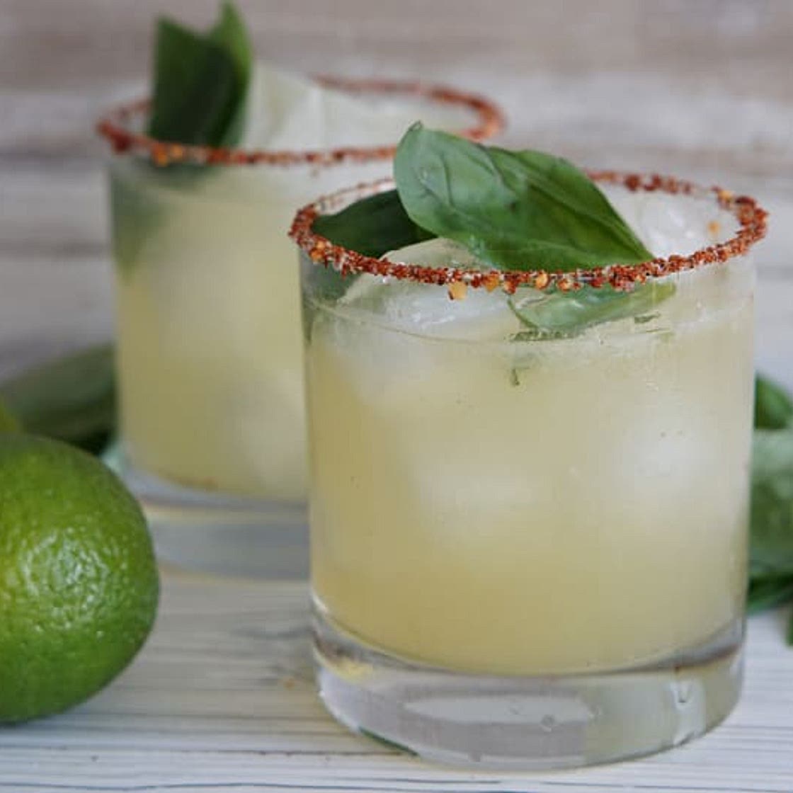 Oaxacan Mezcal & Basil Cocktail