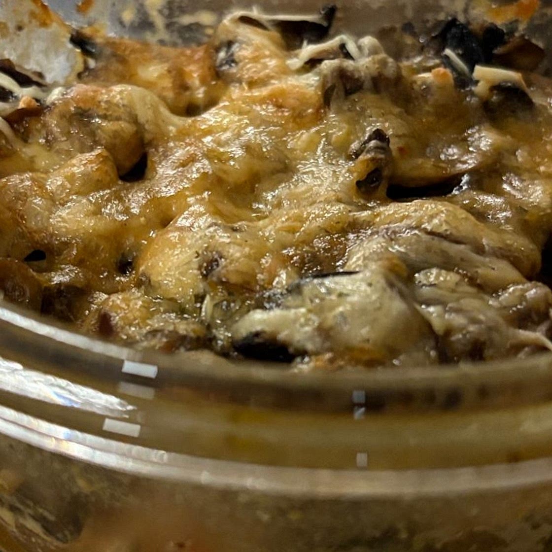 Garlic Mushrooms Chicken Casserole with Parmesan