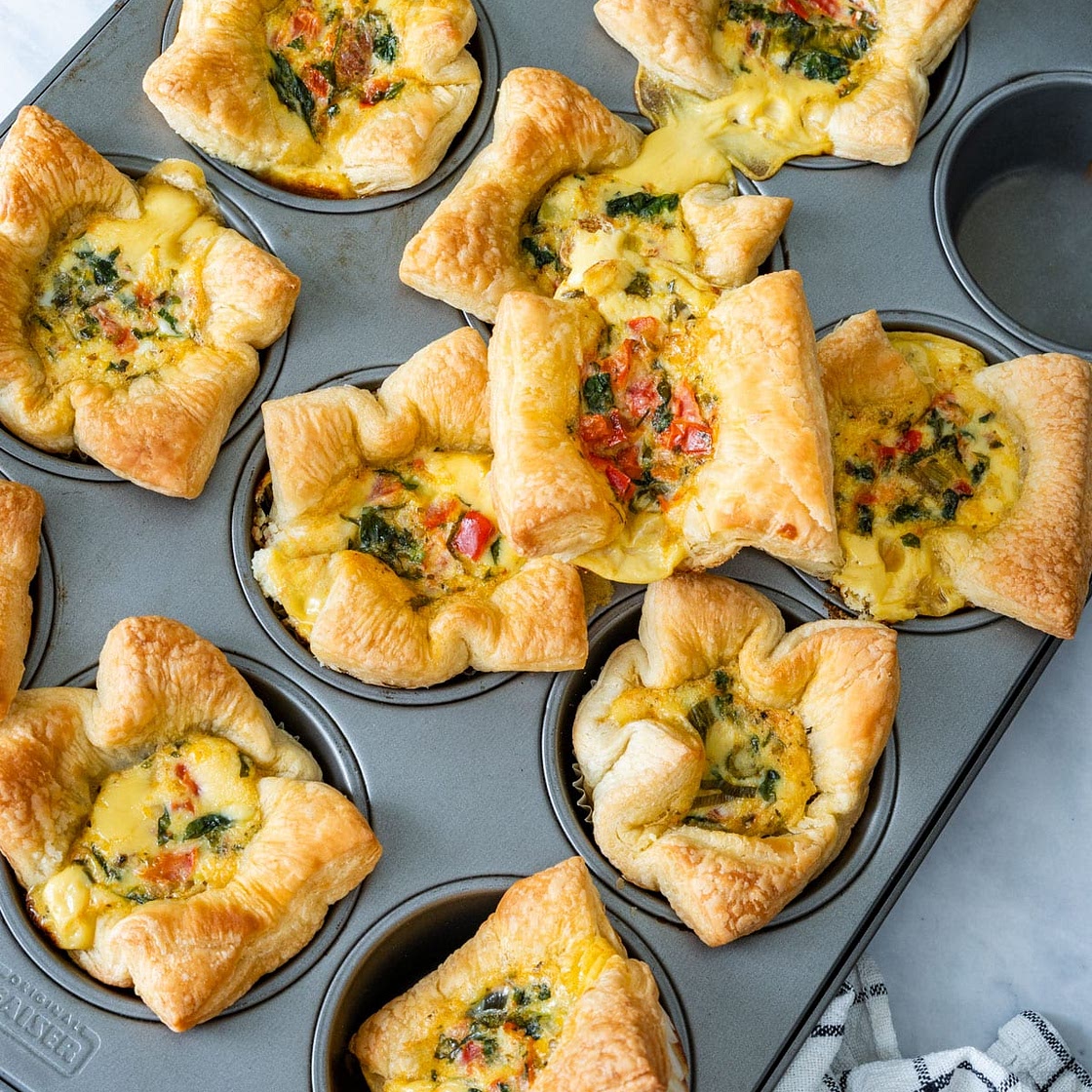 Puff Pastry Mini Quiches Recipe