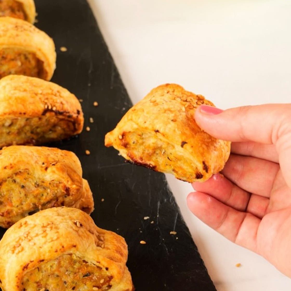 Chicken Tikka Sausage Rolls