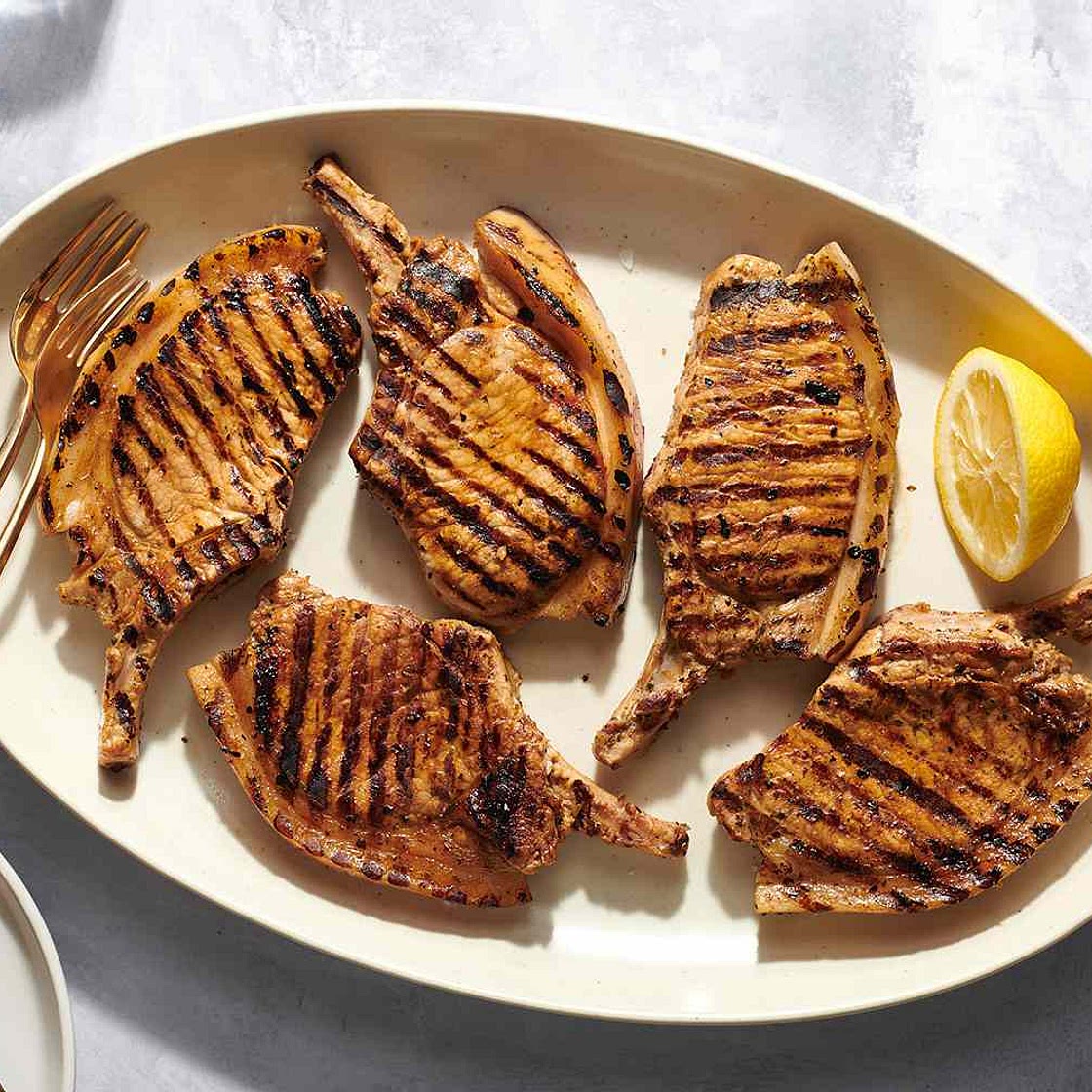 Greek-Style Grilled Pork Chops Recipe