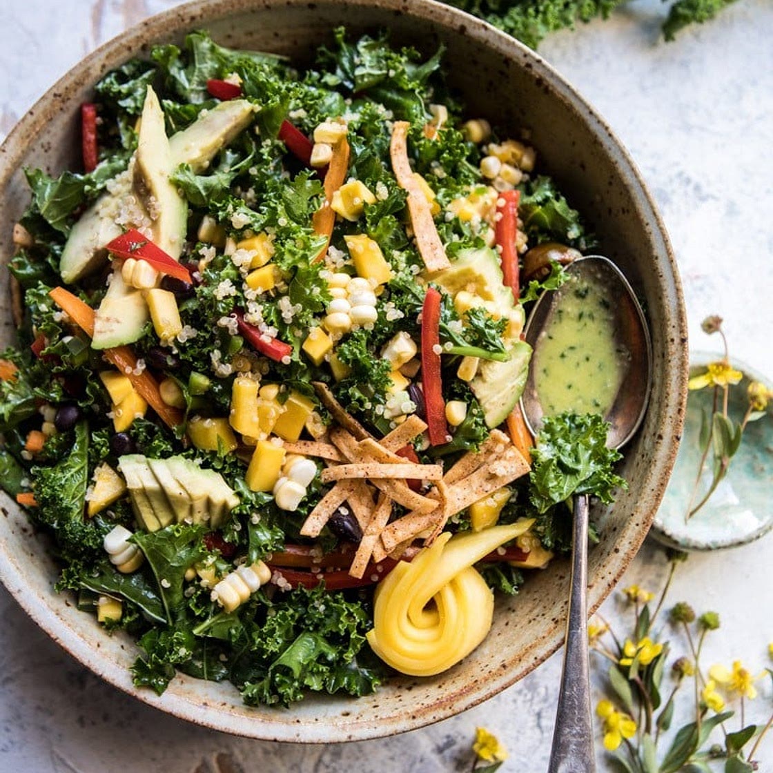 Southwest Mango, Kale, and Quinoa Chopped Salad