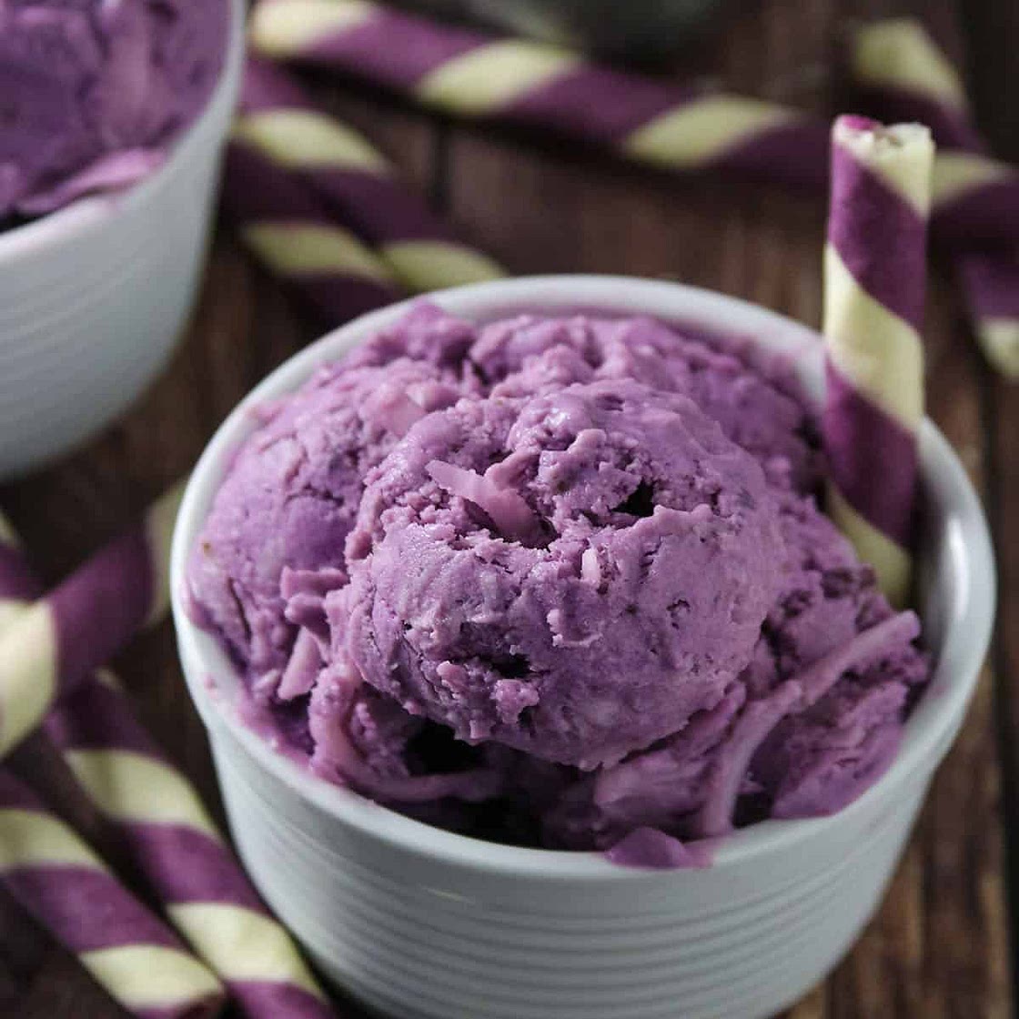 Ube Macapuno Ice Cream