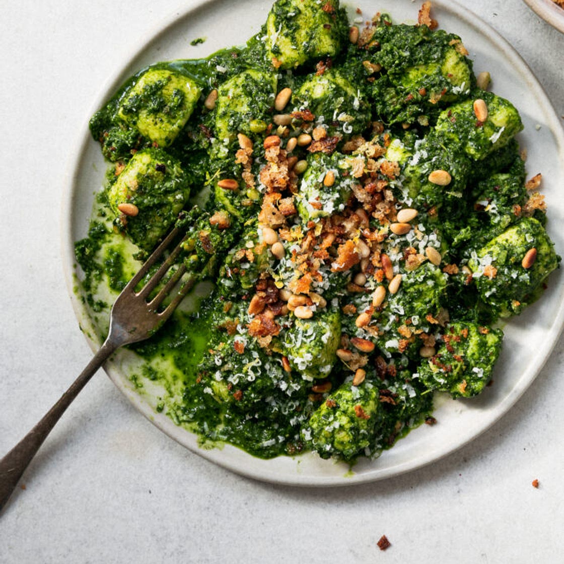 Better ricotta gnocchi with kale pesto and pangrattato