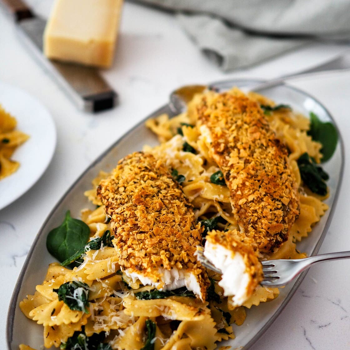 Cajun Tortilla Chip-Crusted Tilapia