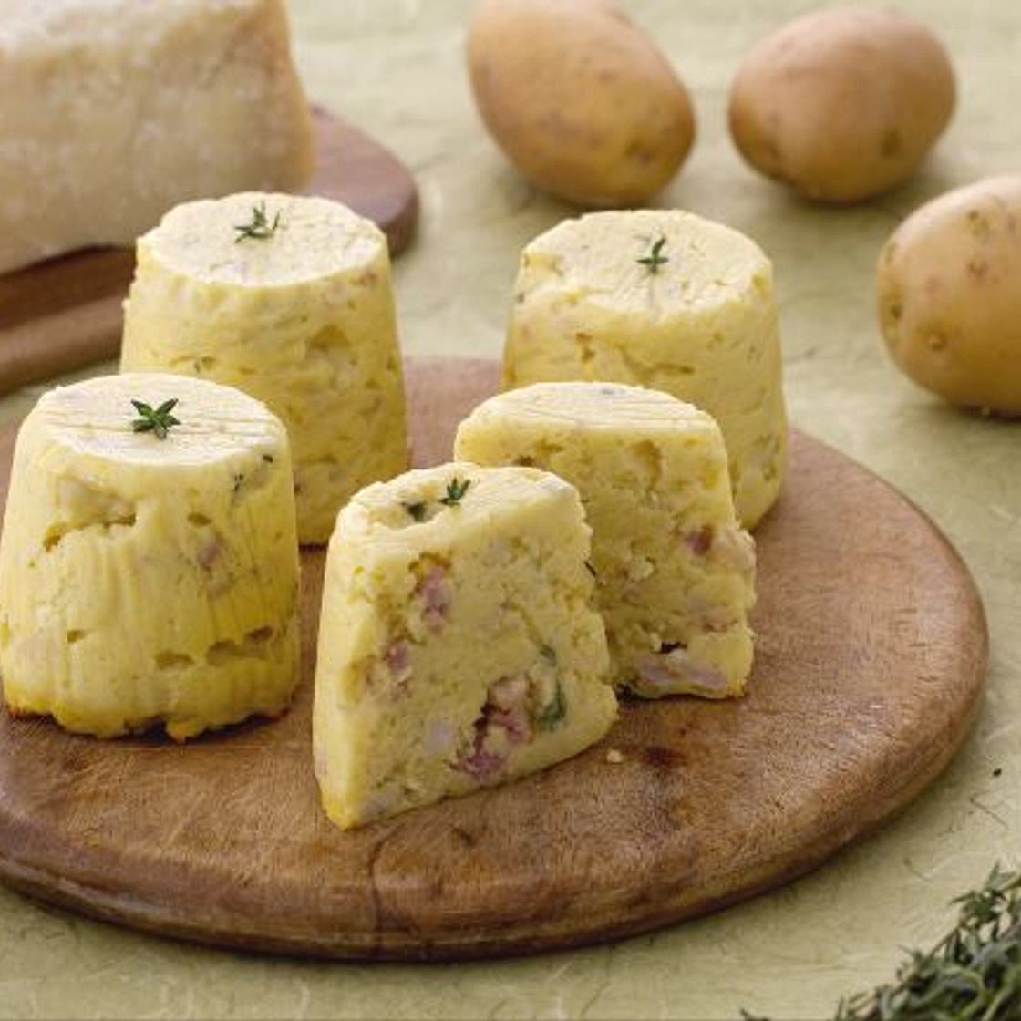 Flan di patate pancetta e timo