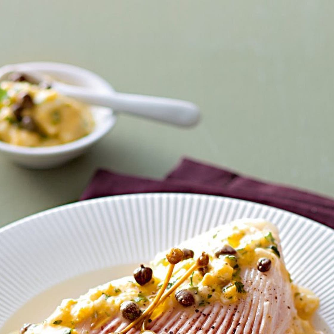 Raie, sauce beurre aux câpres