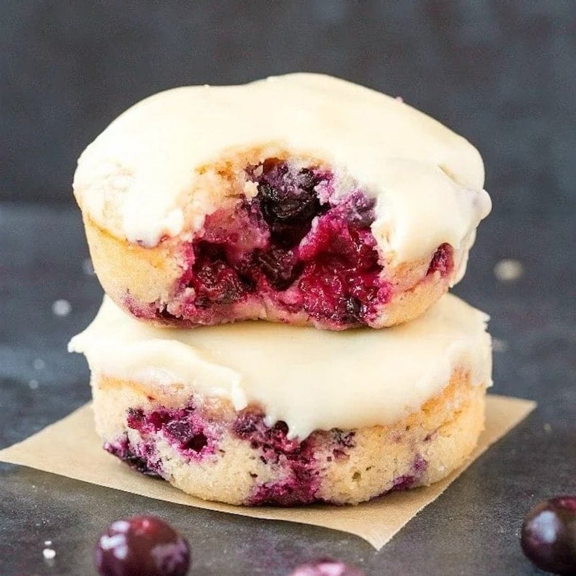 Baked Blueberry Donuts