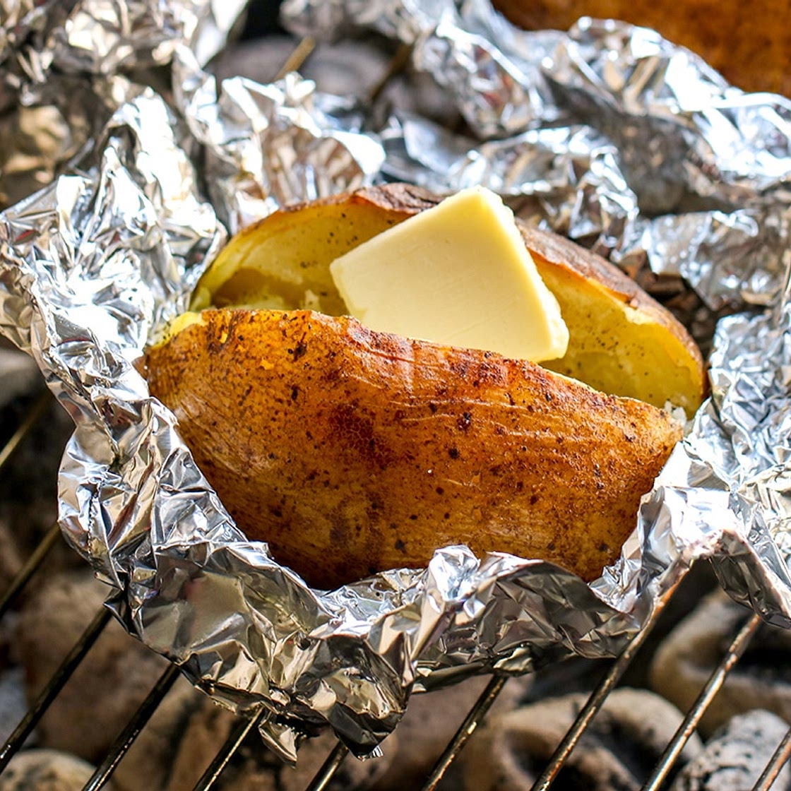 Baked Potatoes on the Grill Recipe