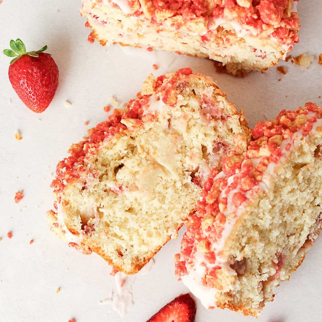 Strawberry Crunch Pound Cake