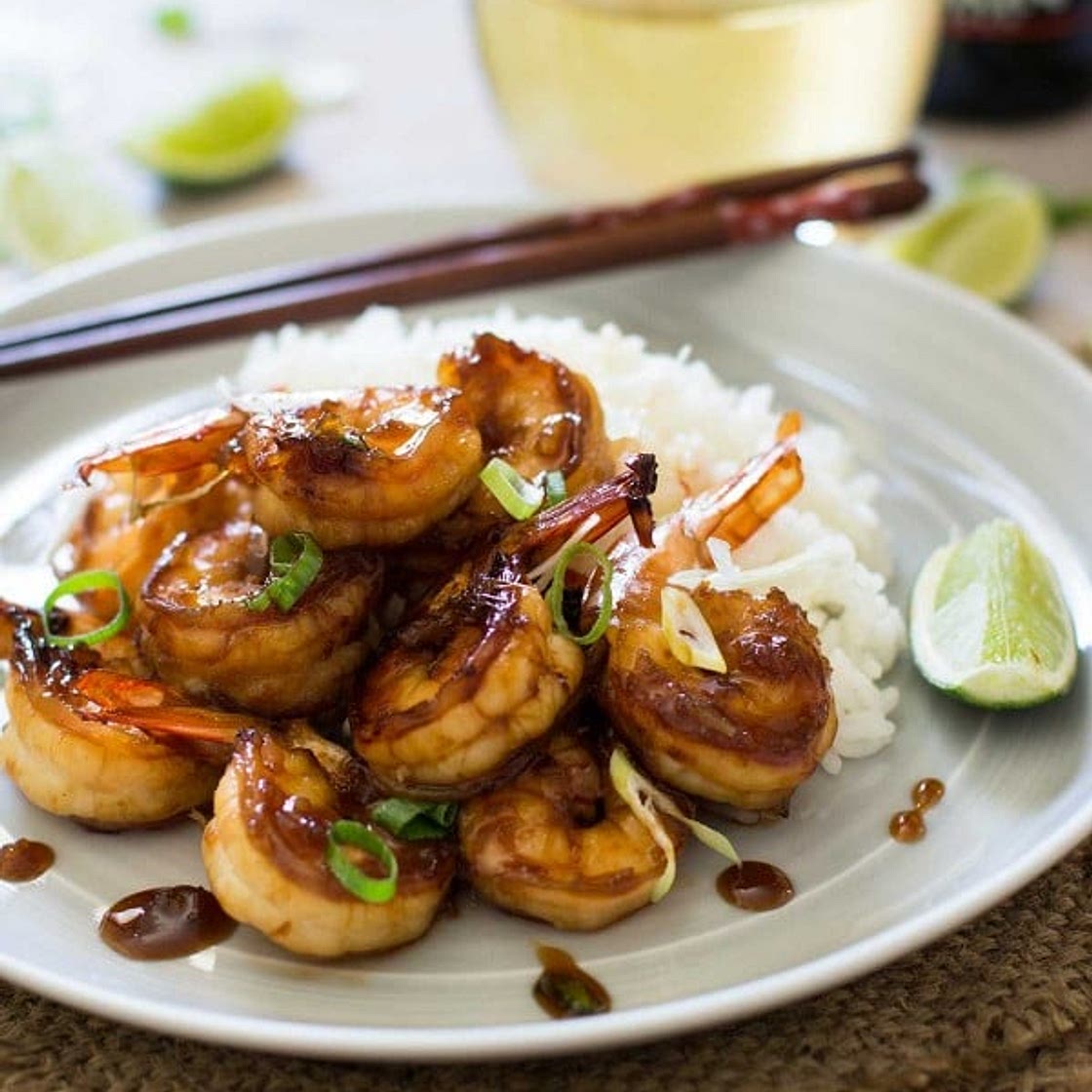 Teriyaki Grilled Prawns