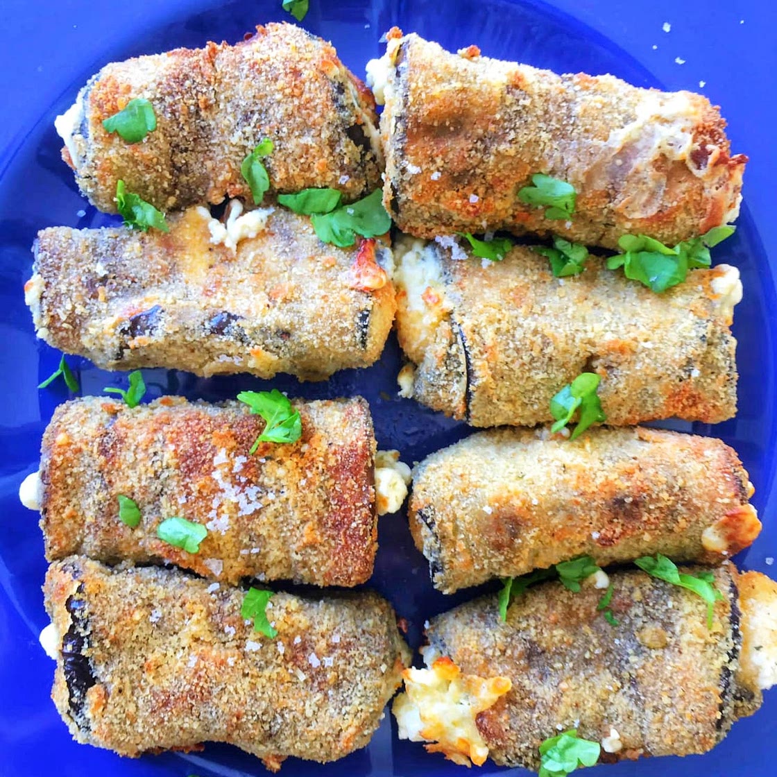 Air Fried Breaded Eggplant Rollatini