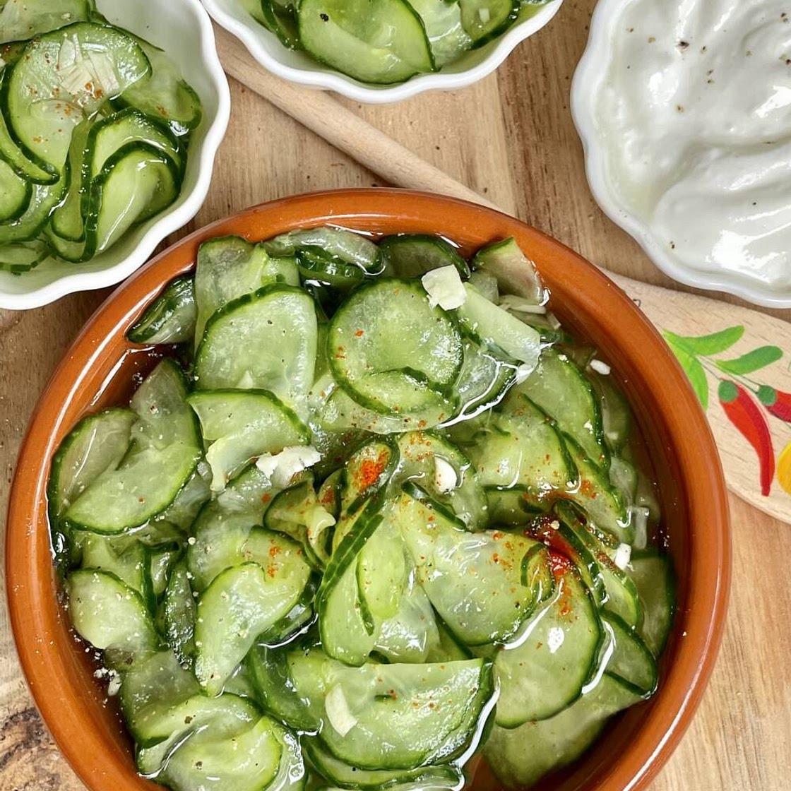 Hungarian cucumber salad