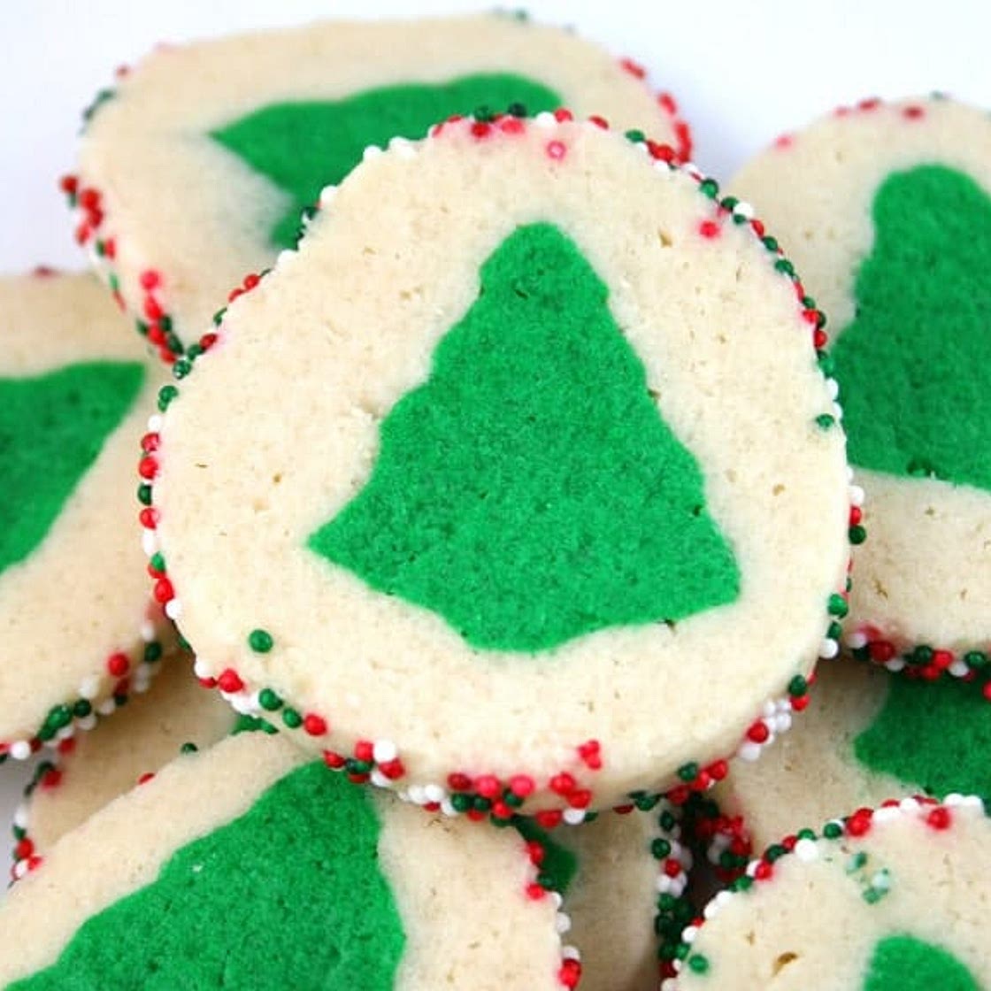 Slice ‘n’ Bake Christmas Tree Cookies