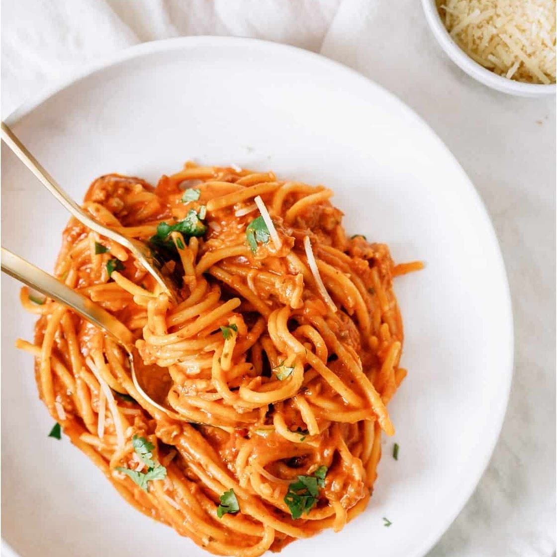Crock Pot Creamy Spaghetti Recipe