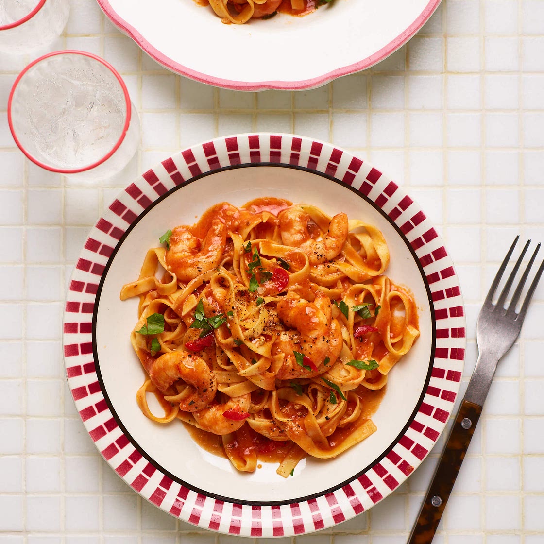 Air Fryer Prawns Pil Pil Pasta