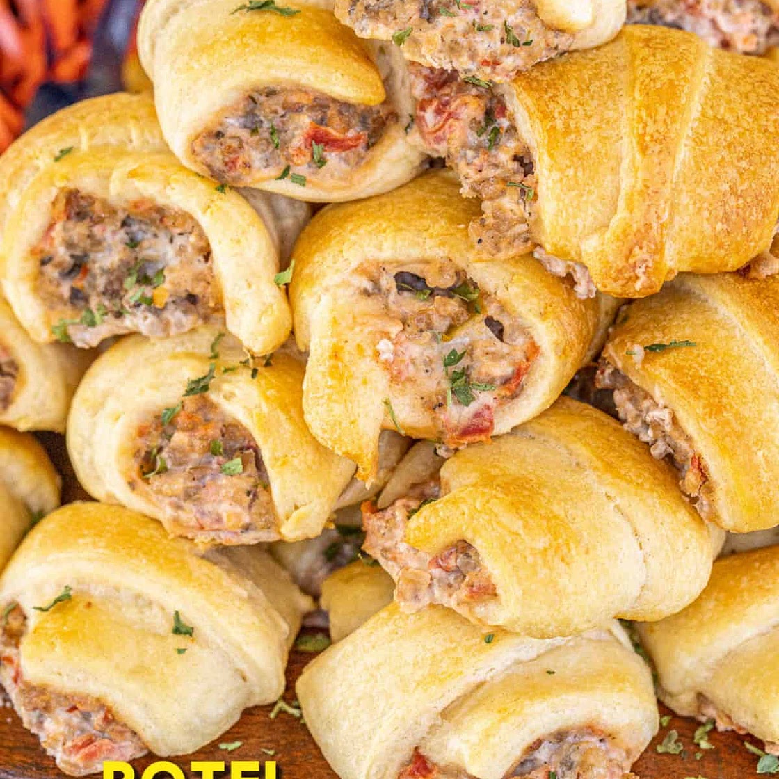 Rotel Sausage & Cream Cheese Crescents