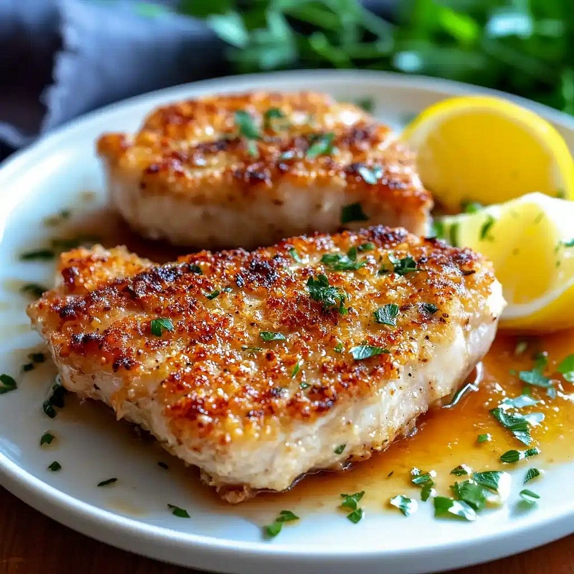 Crispy Parmesan Crusted Pork Chops