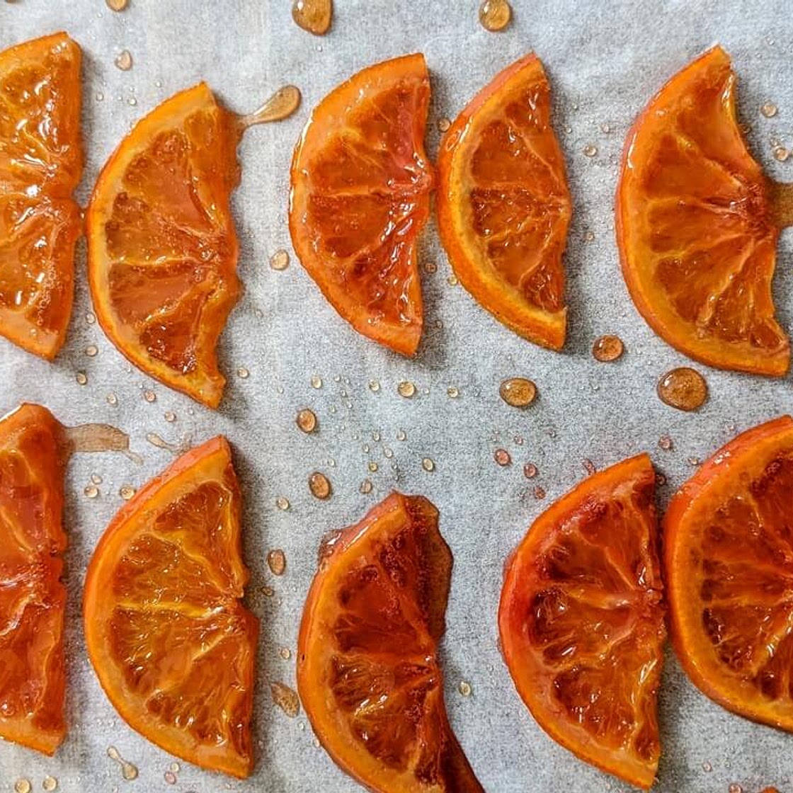 Quick candied oranges