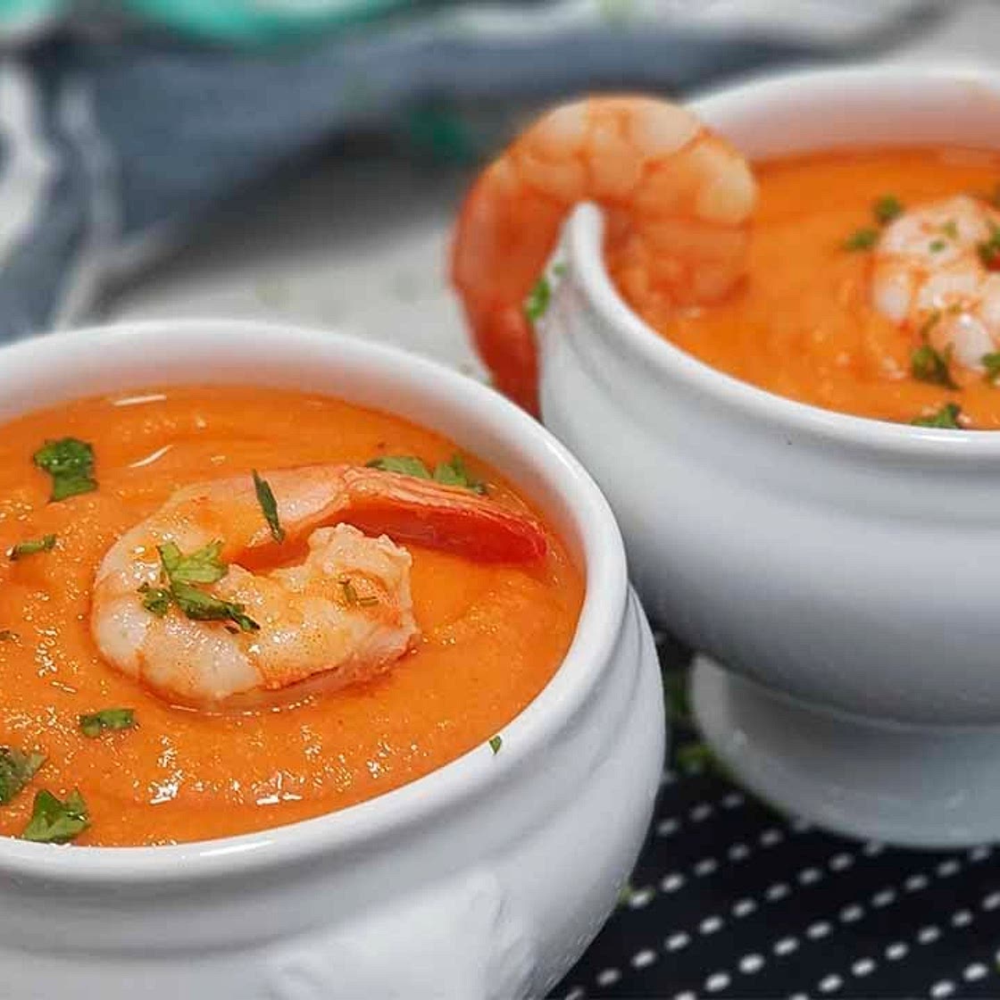 Crema de langostinos 