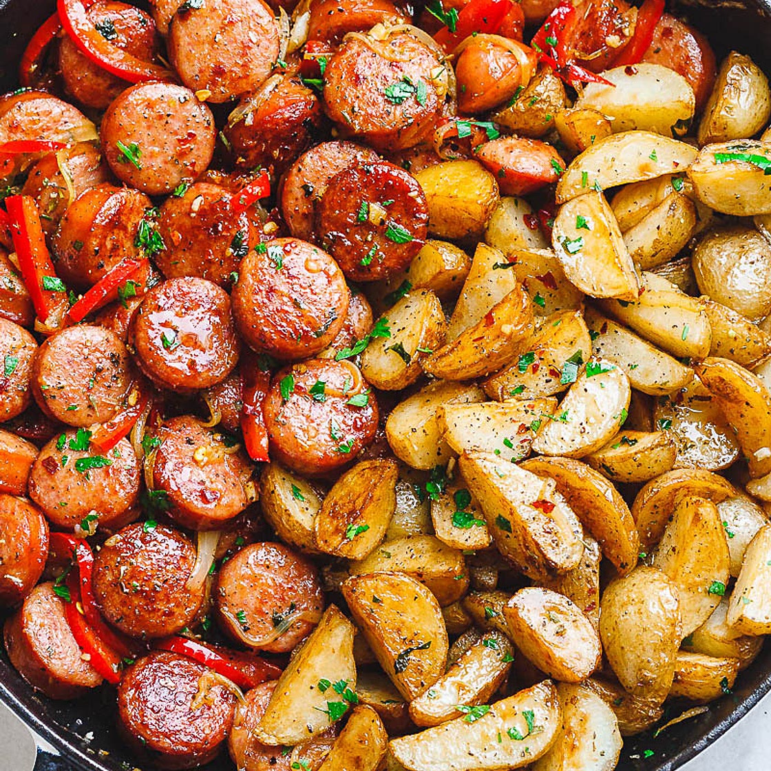 Smoked Sausage and Potato Skillet (20-Minute )