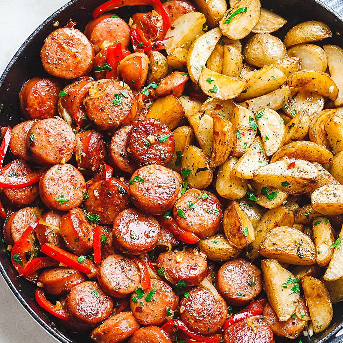 Smoked Sausage and Potato Skillet (20-Minute )