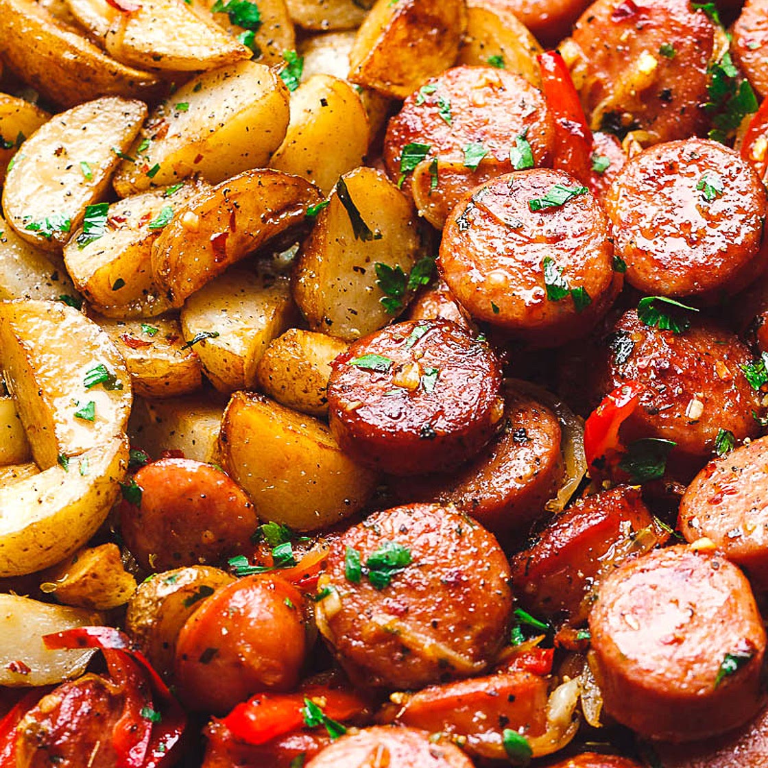 Smoked Sausage and Potato Skillet (20-Minute )
