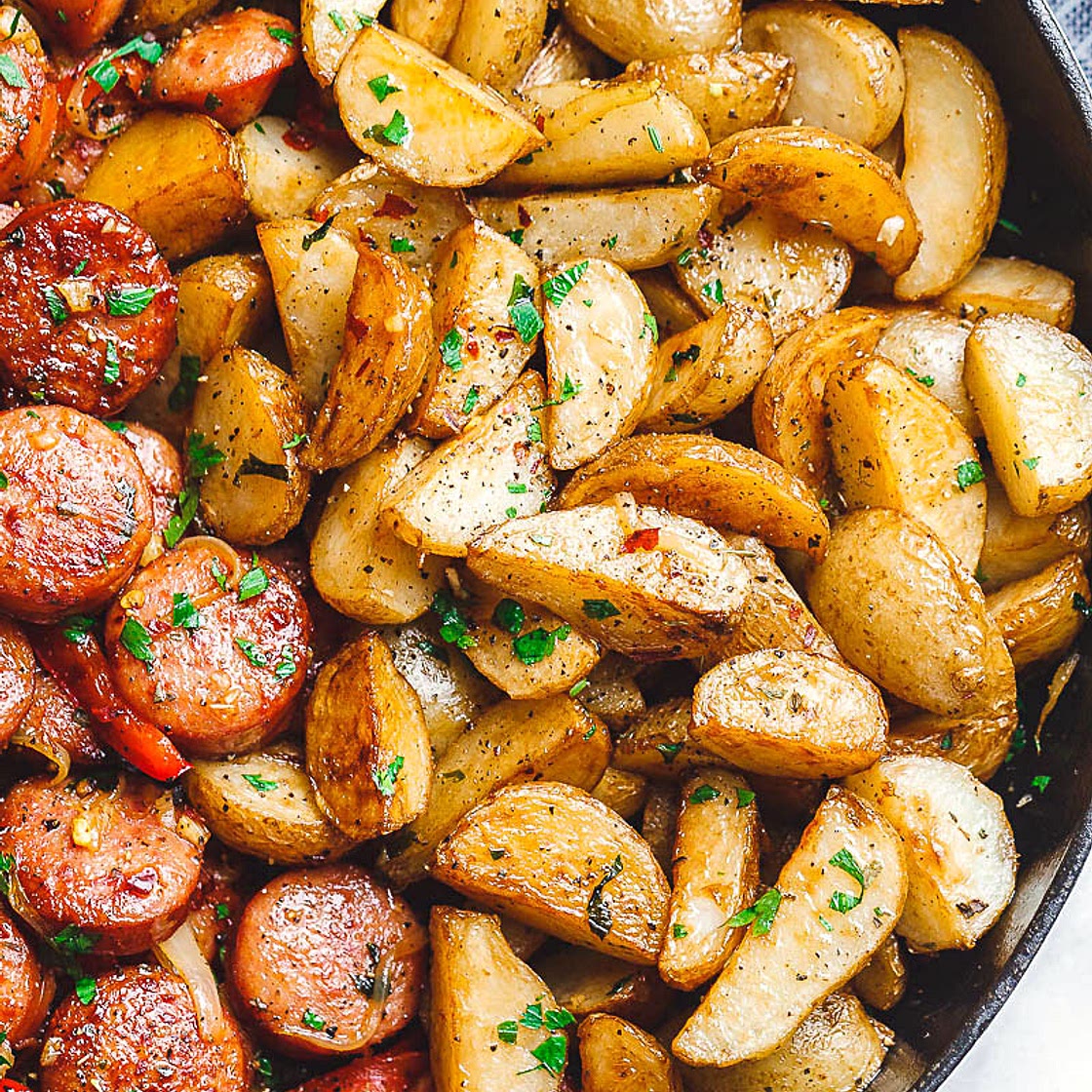 Smoked Sausage and Potato Skillet (20-Minute )